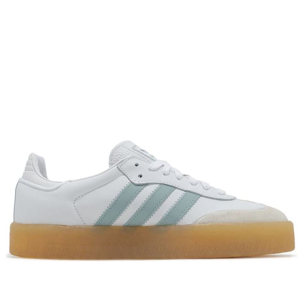 ADIDAS ORIGINALS WOMEN'S 9.5 SAMBAE WHITE WONDER BLUE JP5609 NWT - Picture 3 of 6